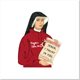 St Faustina Kowalska Great Love Catholic Quote Divine Mercy Posters and Art